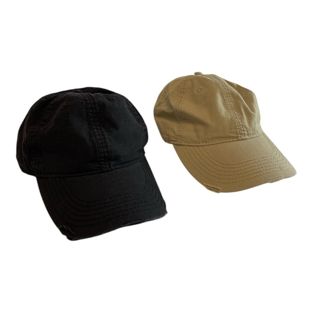 Unisex Adams IM101 Hat Bundle Distressed Tactical Black and Khaki NWT‎